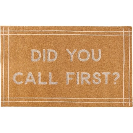 Did You Call First Rug - Polyester, PVC skid-resistant backing