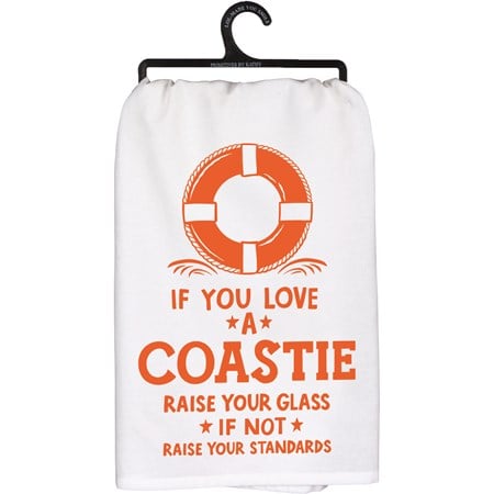 If You Love A Coastie Kitchen Towel - Cotton
