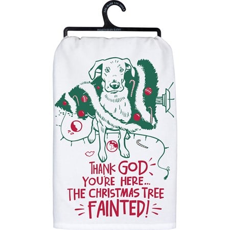 The Christmas Tree Fainted Kitchen Towel - Cotton