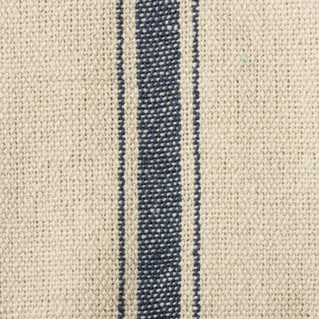 Blue 3 Stripes Cream Fabric - Cotton