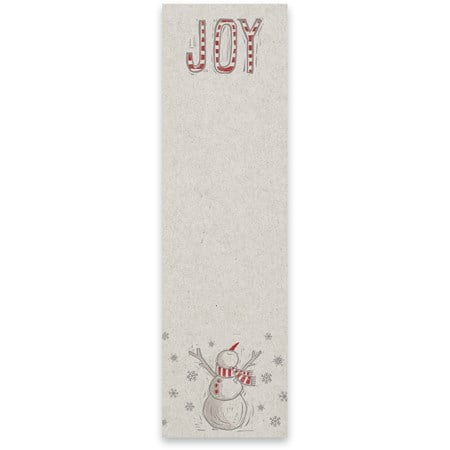 Joy Snowman List Pad - Paper, Magnet 