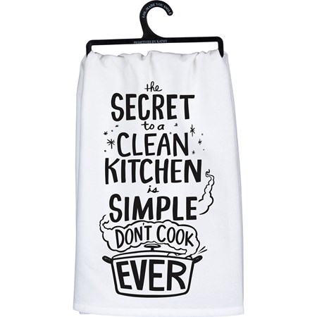 Simple Don't Cook Ever Kitchen Towel - Cotton