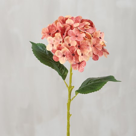 Pink Hydrangea Floral Pick - Plastic, Fabric, Wire