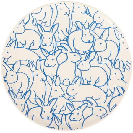 Small Rabbit Pattern Plate - Dolomite