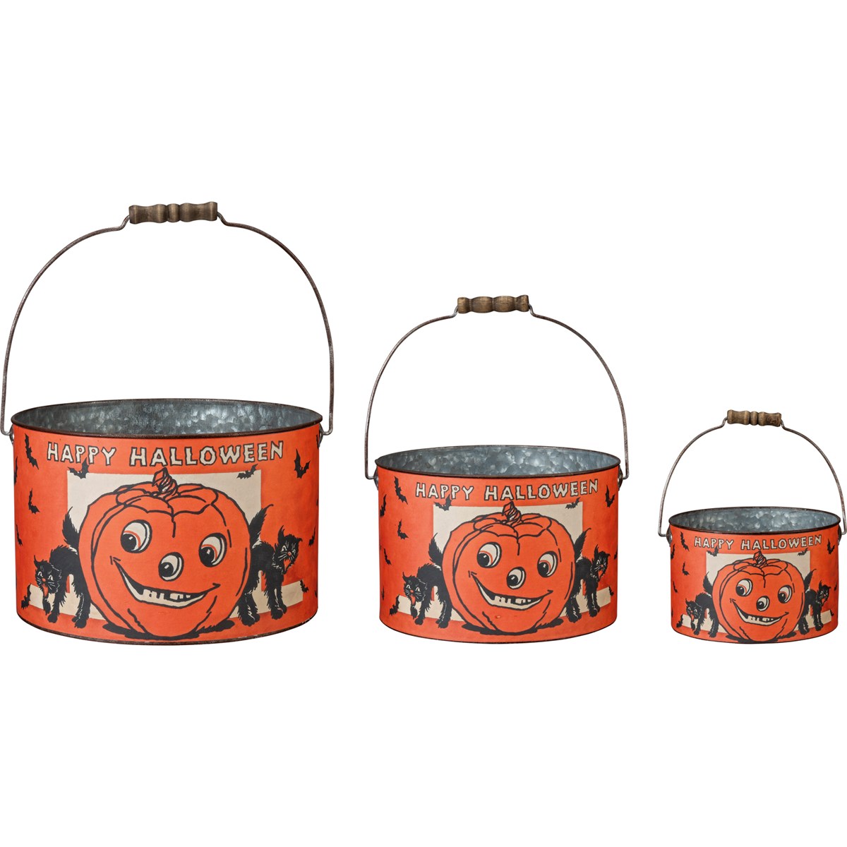 Vintage Happy Halloween Bucket Set | Primitives By Kathy