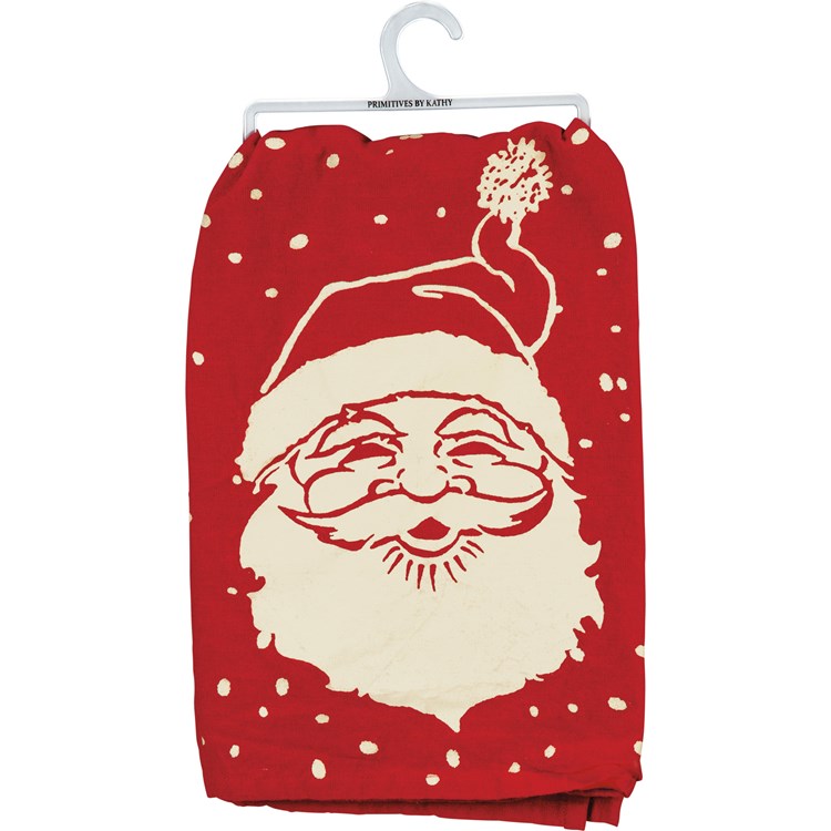 Santa Face Christmas Kitchen Towel, Farmhouse Santa Dish Towel –  Candicouturedesigns