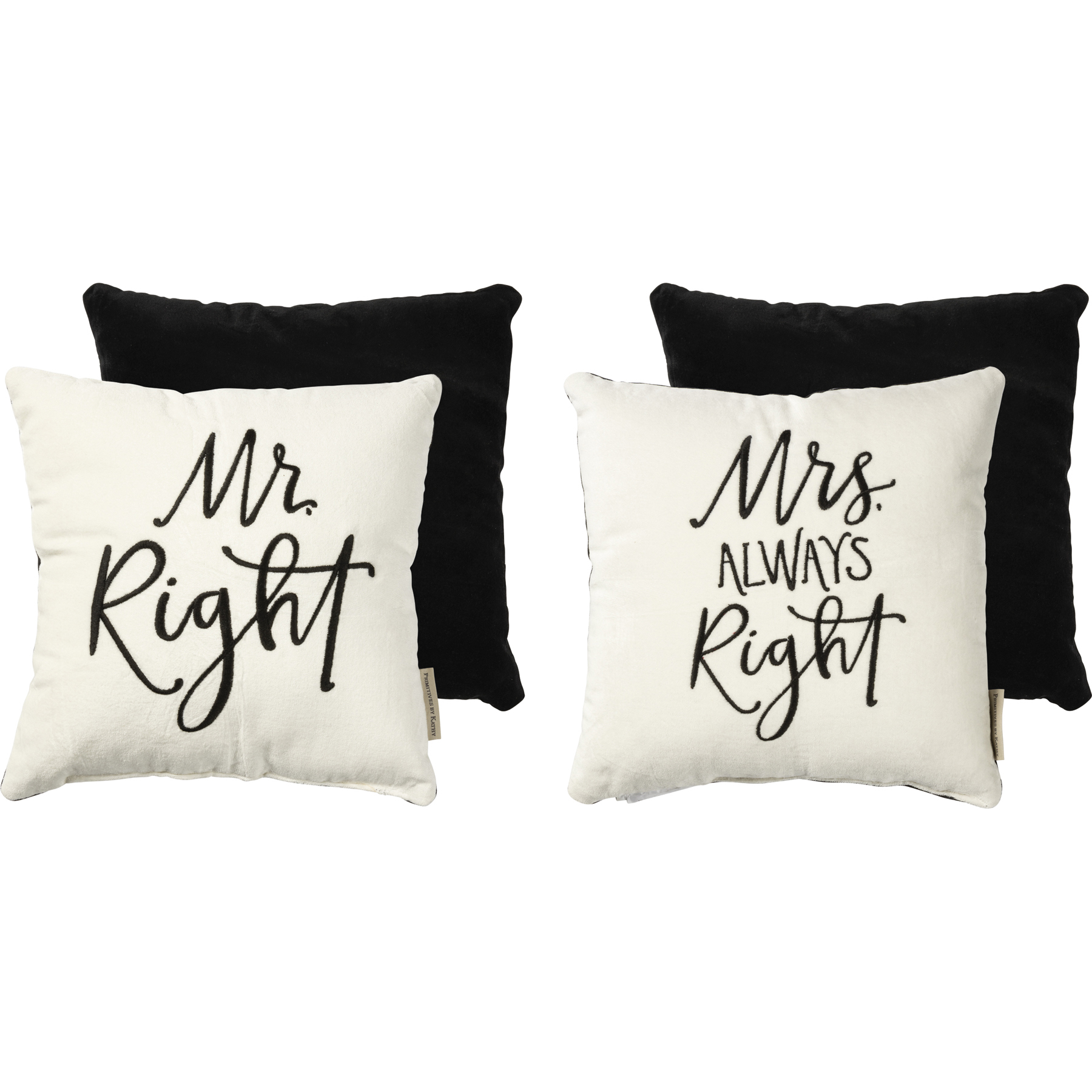 Pillow Set - Mr. Right; Mrs. Always Right - Wedding Collection ...