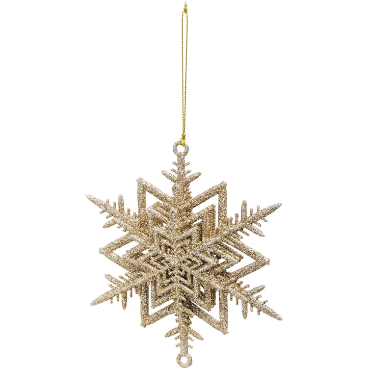 Ornament - Gold Snowflake - Vintage Collection | Primitives By Kathy