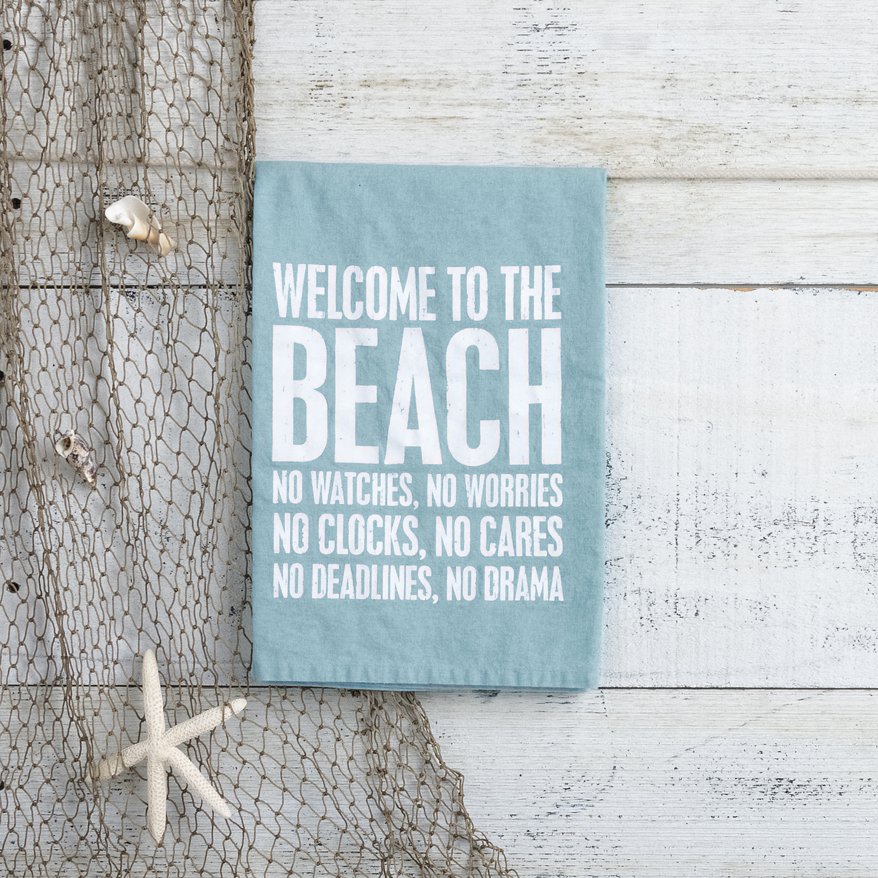 Beach Is My Happy Place Starfish Kitchen Towel