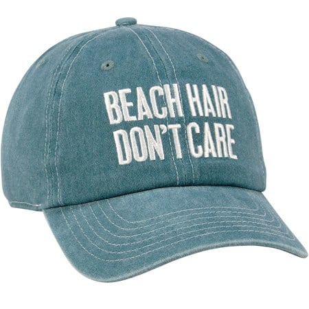 Beach Hair Don't Care Baseball Cap - Cotton, Metal