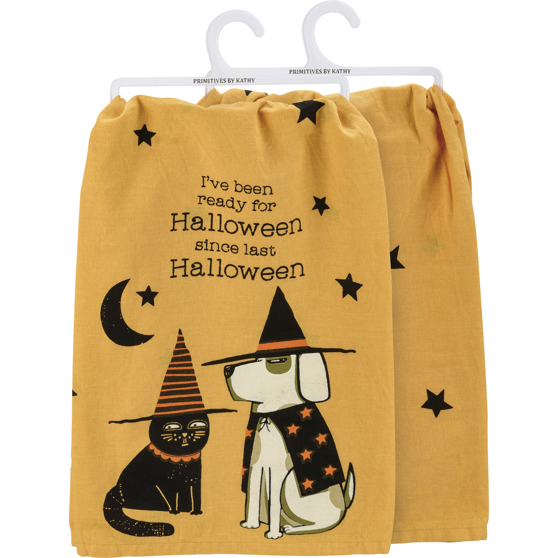 Halloween Black Cat Kitchen Towel - Fall Tea Towel - Halloween Kitchen –  Running Frog Studio