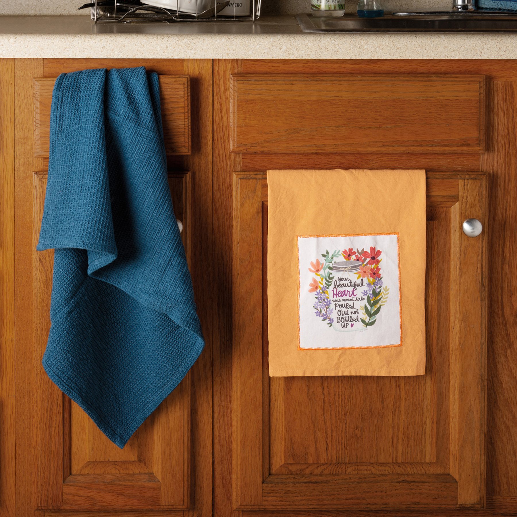 Beautiful Heart, Kitchen Towels, Set of 2 | Primitives by Kathy