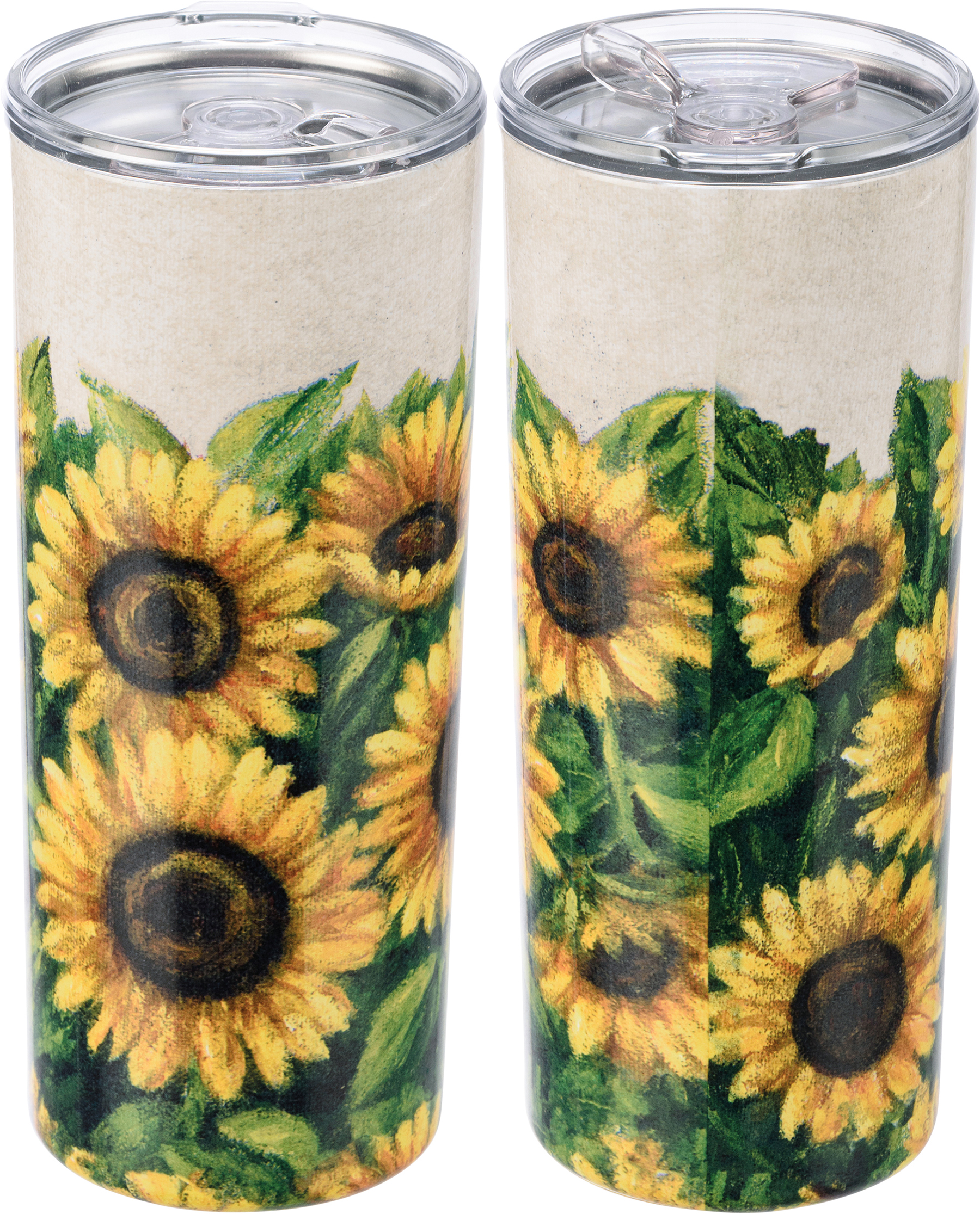 Glass Tabletop Decor Drinkware, Sunflower Transparent Glass