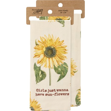 Simply Daisy 18 x 30 Watercolor Leaves Floral Print Kitchen Towel 