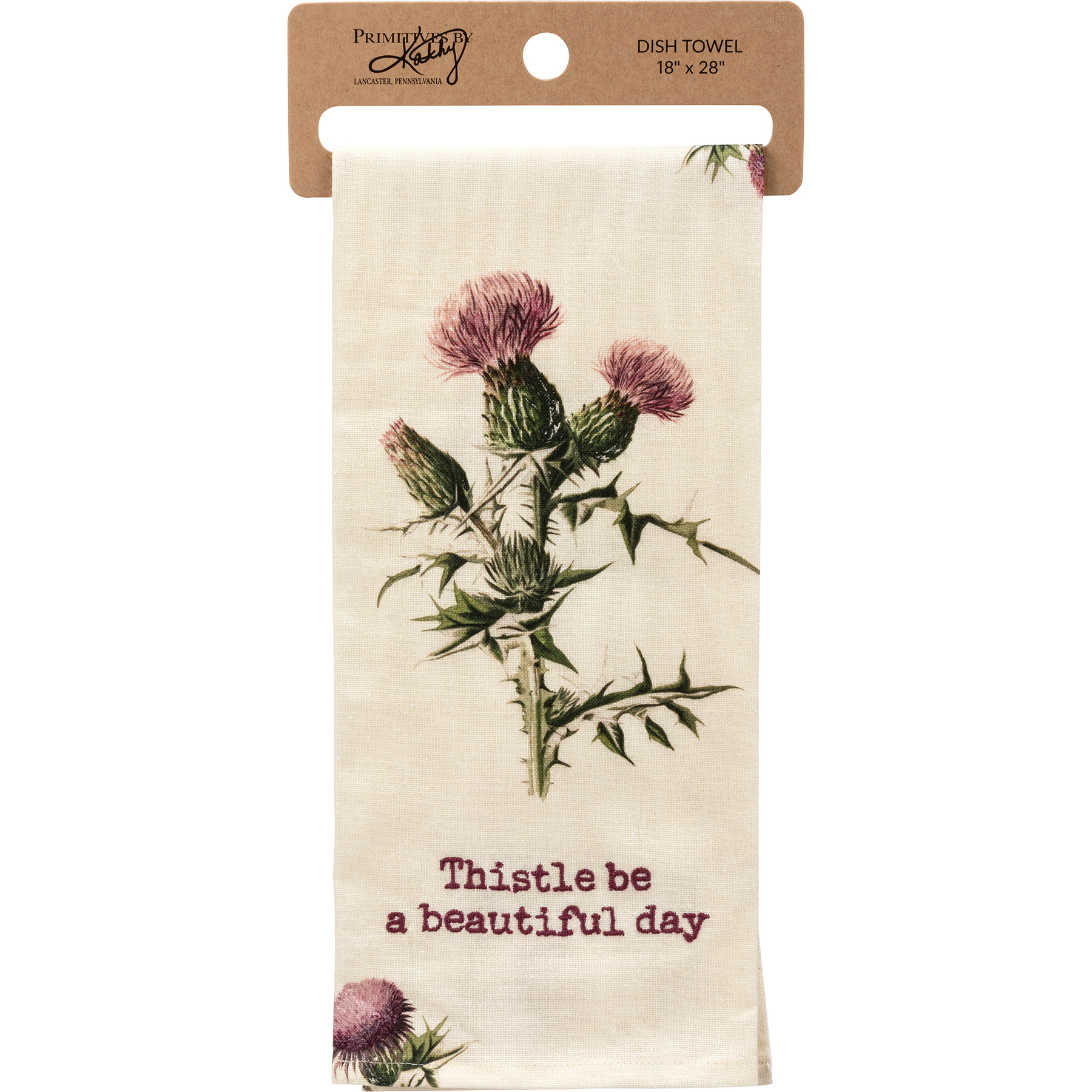 Primitives by Kathy 112006 Kitchen Towel I Lilac You A Lot, 28-Inch