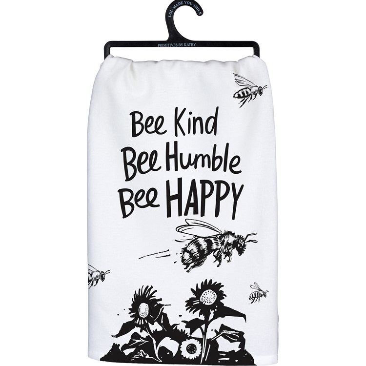 Bee Kind Bee Humble Bee Happy Kitchen Towel  Trade Winds Spice Company:  Fine Spices & Gourmet Foods