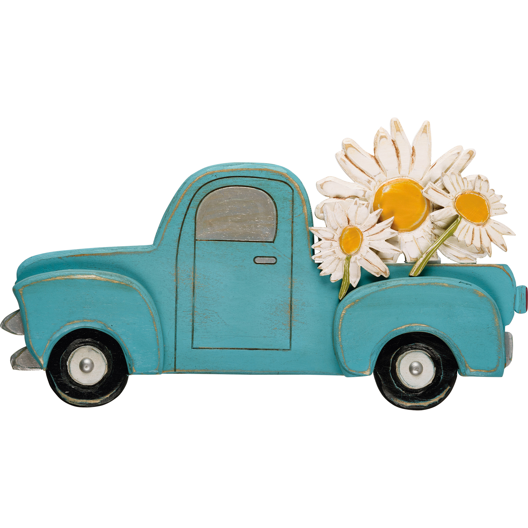 Stupell Industries Vintage Flower Co. Daisy Blooms Filled  Pickup Truck, Design by Lettered and Lined, Black Framed, 24 x 30 : Toys &  Games