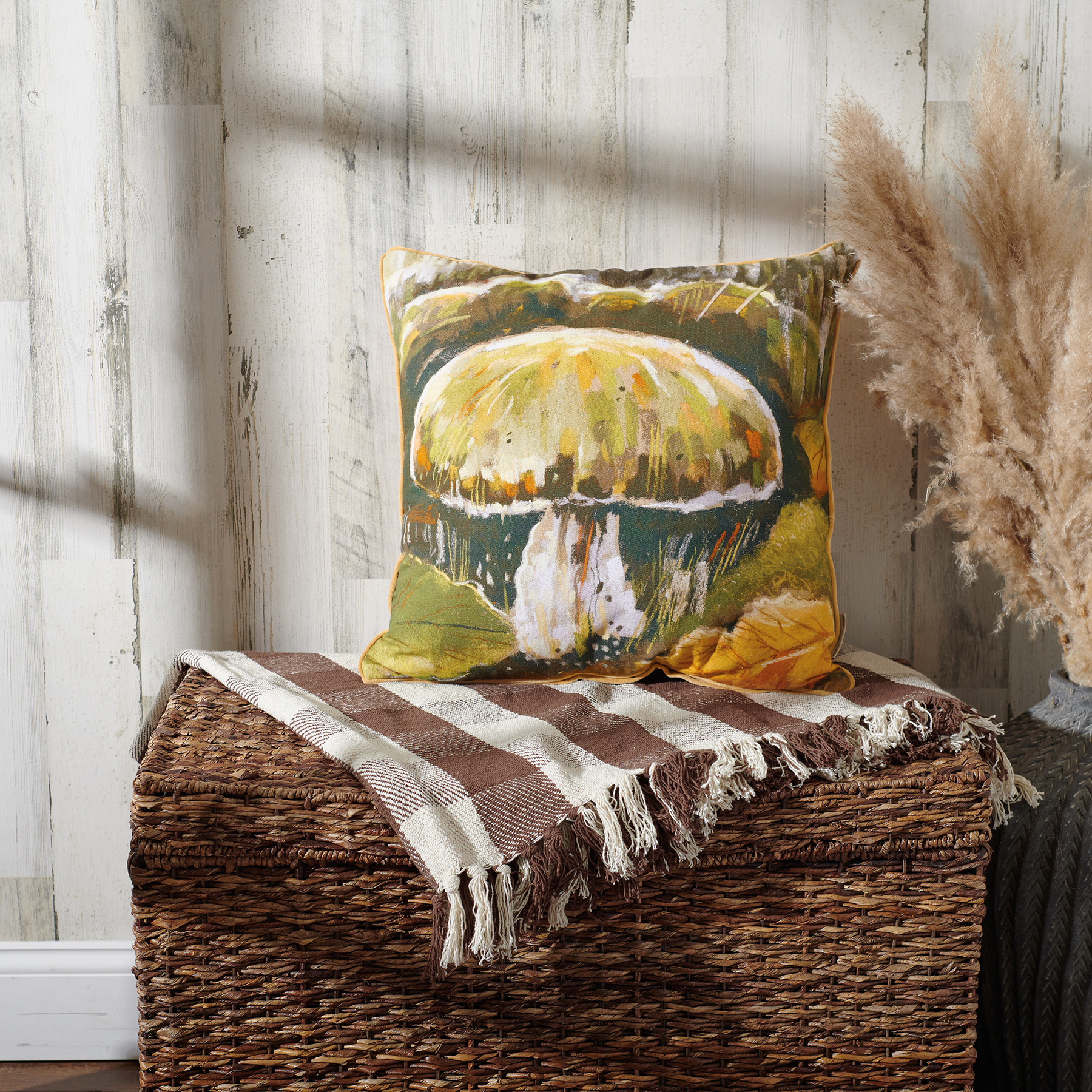 Mushroom Spore Print Pillow, 18 – Willywaw