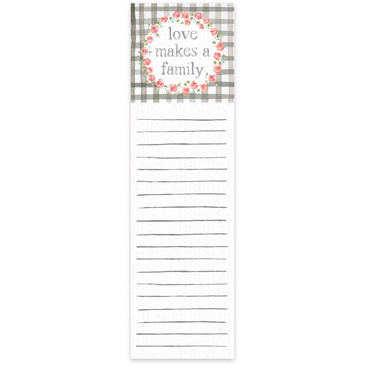 Love Makes A Family List Pad - Paper, Magnet