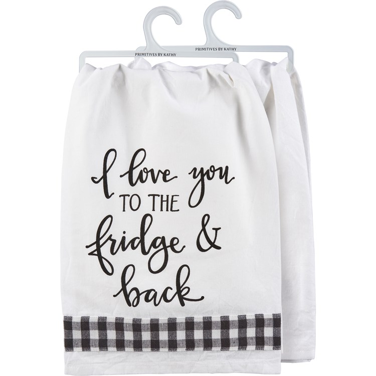 I Love You To The Fridge Kitchen Towel - Cotton, Ribbon