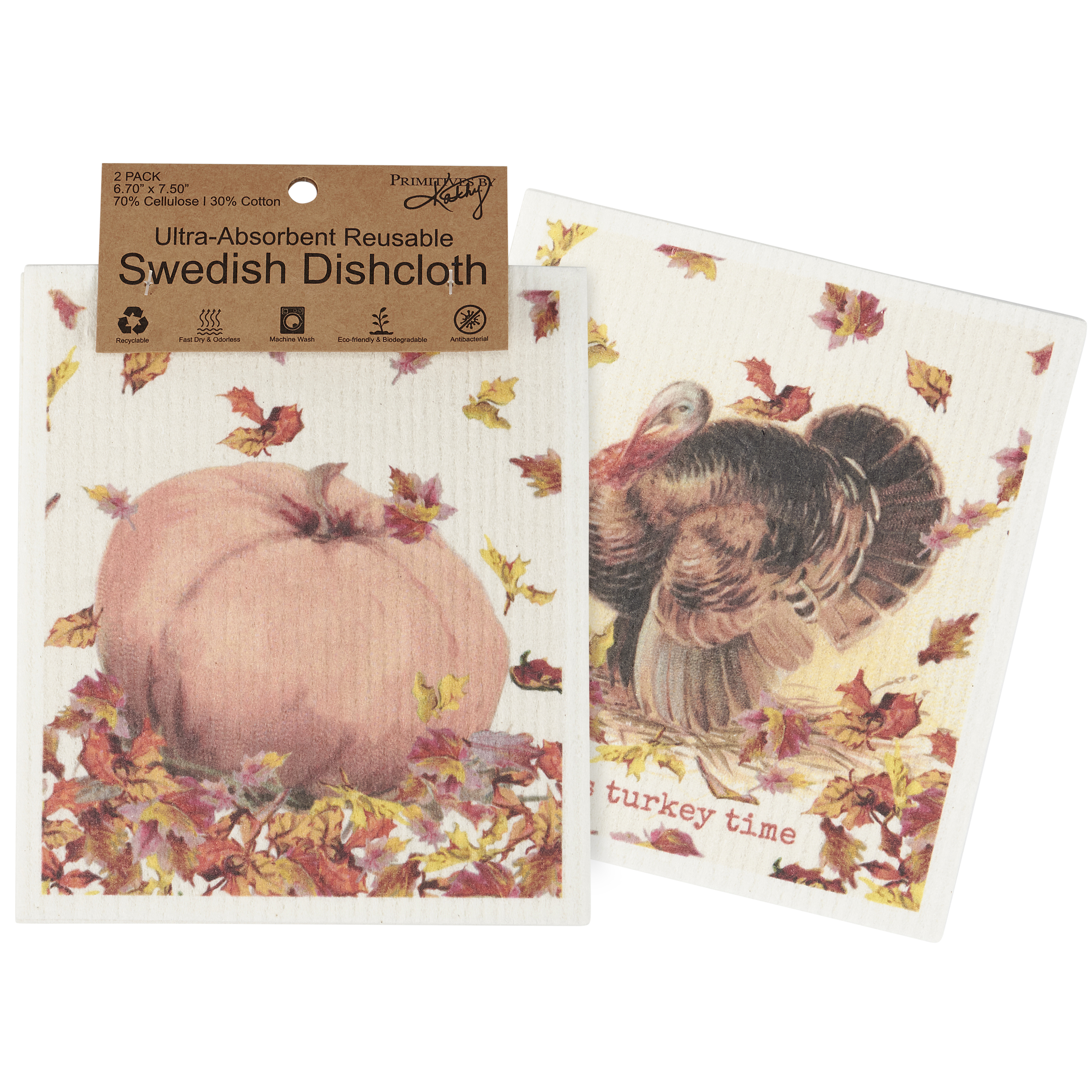 Now Designs Harvest Turkey Swedish Dishcloth