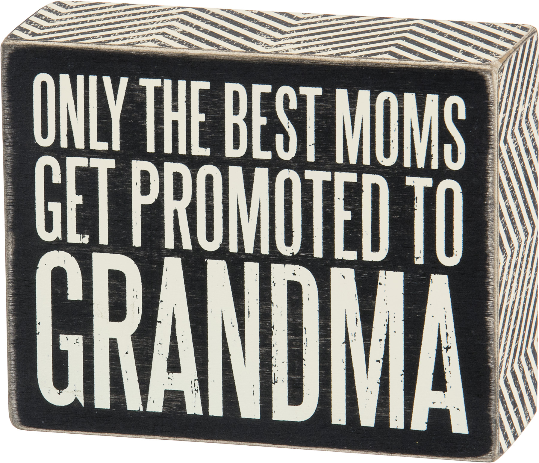 Best Moms Get Promoted To Grandma Box Sign | Primitives By Kathy