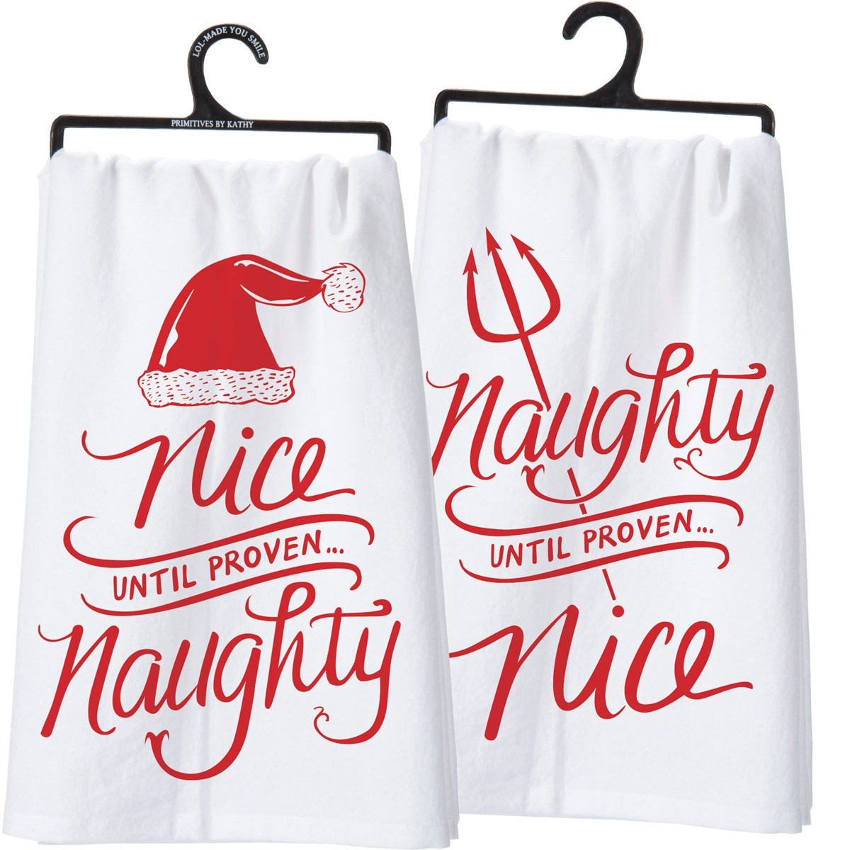 Dish Towel Naughtynice Lol Made You Smile Collection Primitives By Kathy 