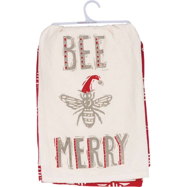 Bee Happy Kitchen Towel - Hoosier Bee Man